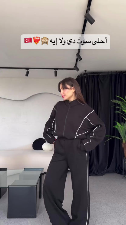 طقم كاجوال رياضي قطن (هودي+بنطلون) T39