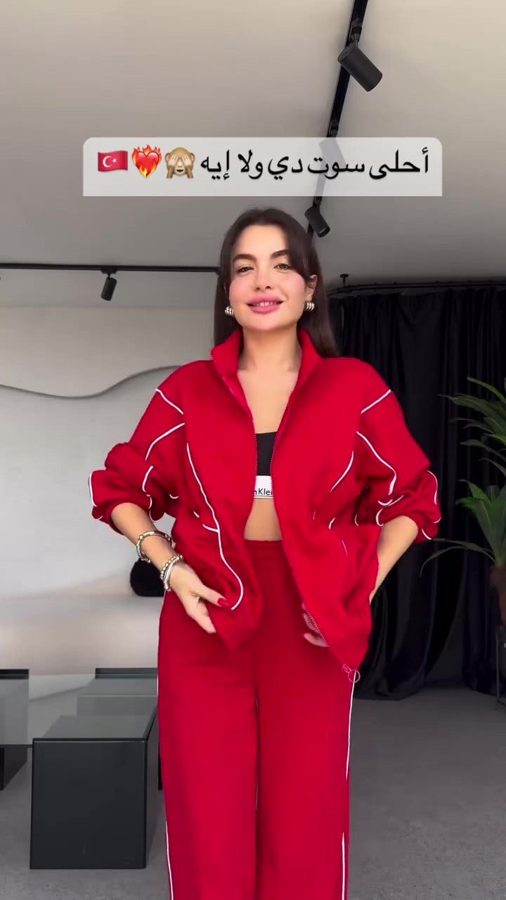 طقم كاجوال رياضي قطن (هودي+بنطلون) T39