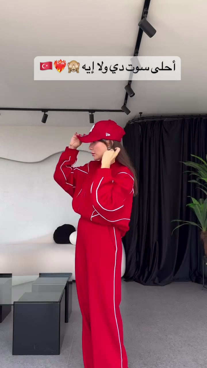 طقم كاجوال رياضي قطن (هودي+بنطلون) T39