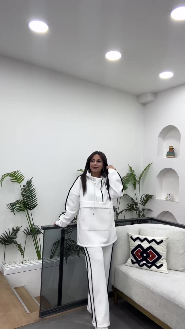 طقم كاجوال رياضي قطن (هودي+بنطلون) T38