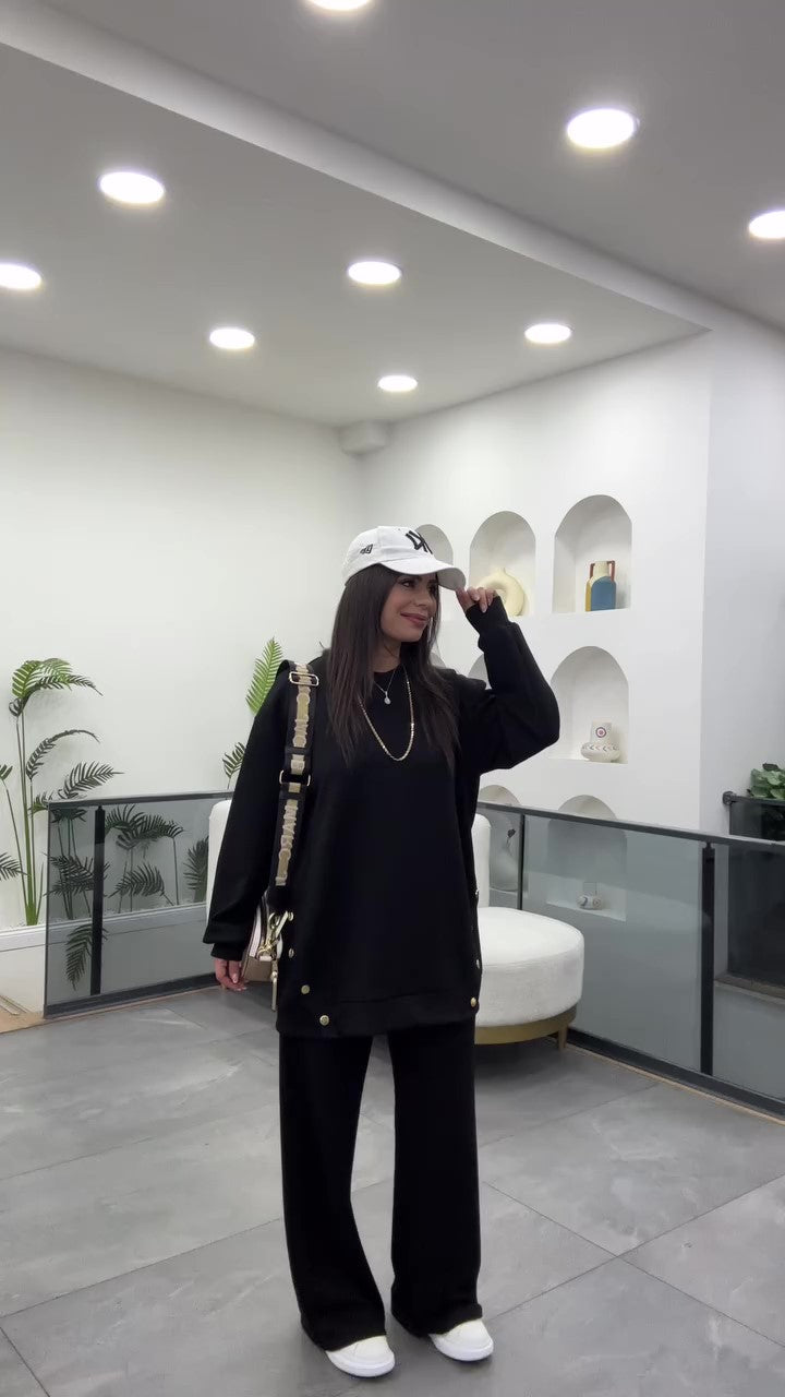 Casual cotton sportswear set (hoodie + pants) T43