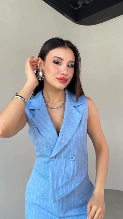 Summer jumpsuit with belt S6