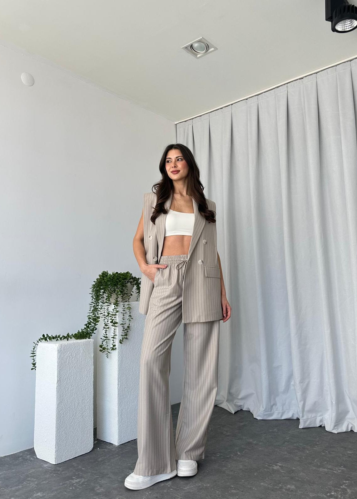 Summer jumpsuit with belt S6