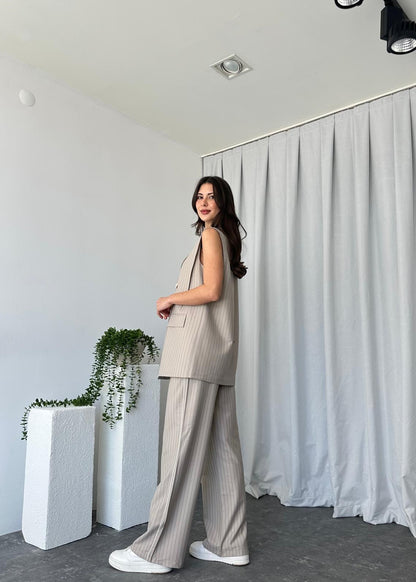 Summer jumpsuit with belt S6