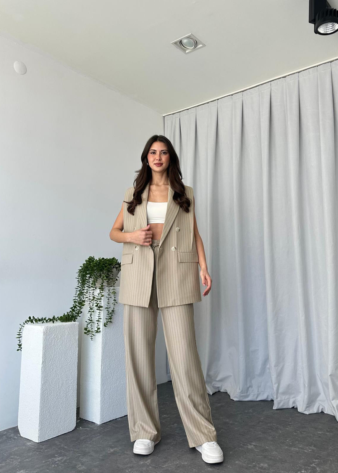 Summer jumpsuit with belt S6