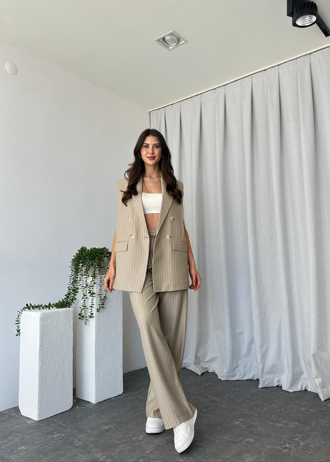 Summer jumpsuit with belt S6