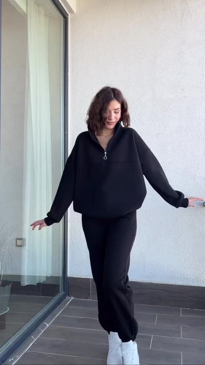 Casual cotton sportswear set (hoodie + pants) T8