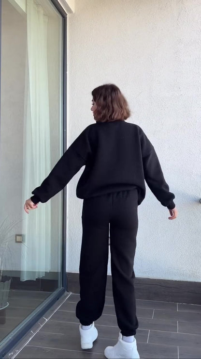 Casual cotton sportswear set (hoodie + pants) T8