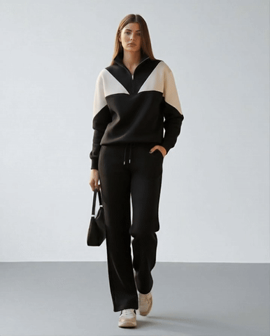 Cotton casual sportswear set (hoodie + pants) T82