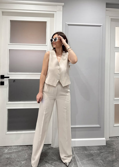 Elegant Turkish formal 2-piece suit: vest + trousers V12 