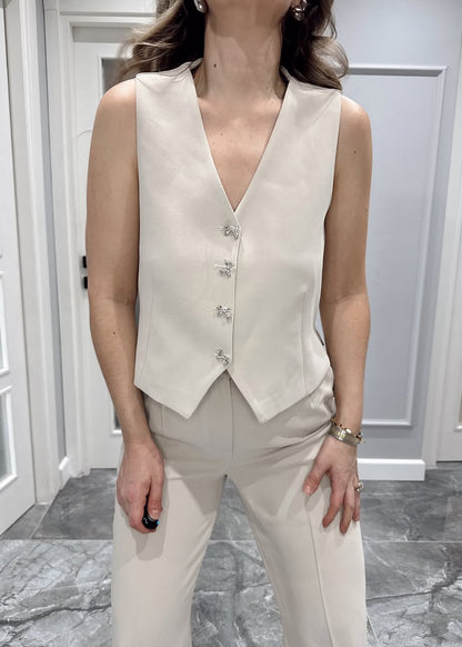 Elegant Turkish formal 2-piece suit: vest + trousers V12 