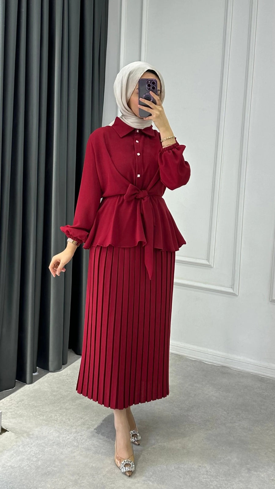 Two-piece dress with a unique design F61 