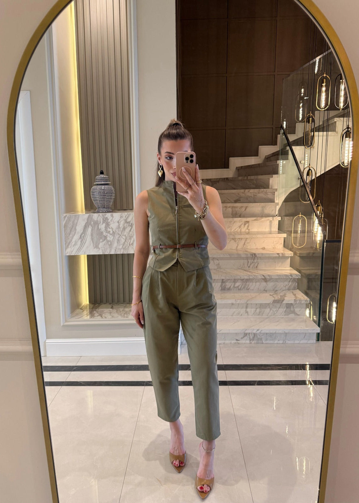 Summer jumpsuit with belt S6