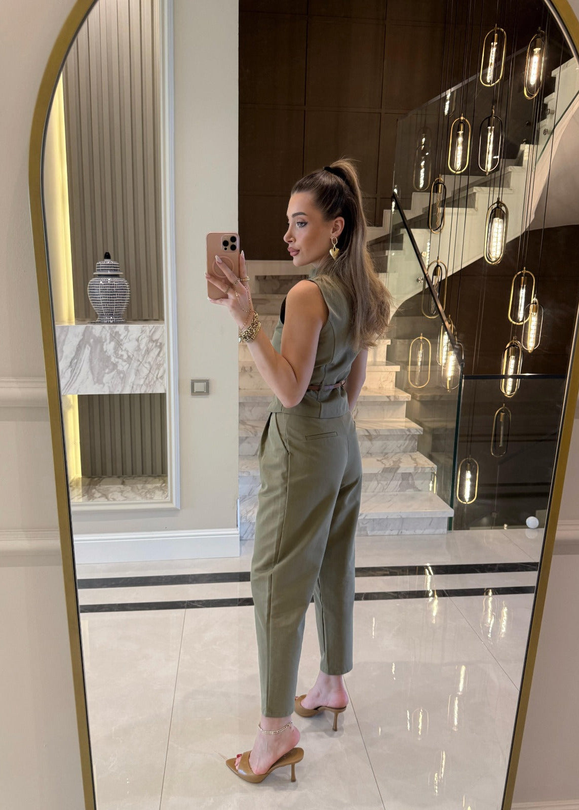 Summer jumpsuit with belt S6