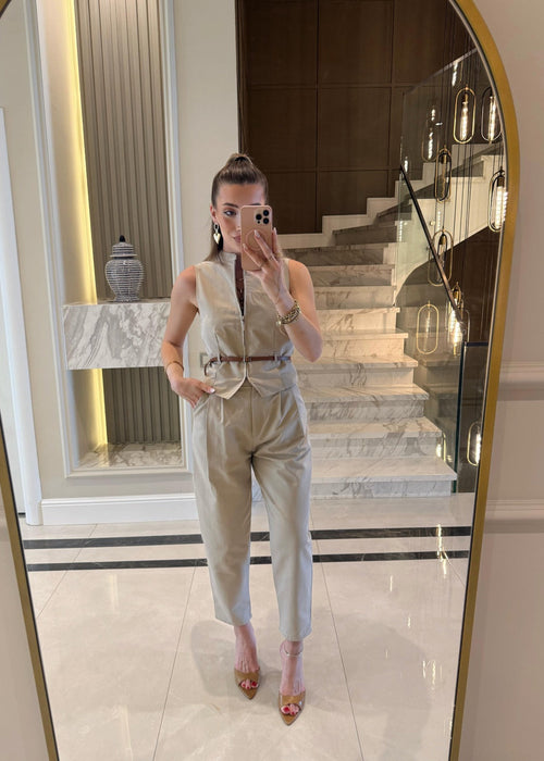 Summer jumpsuit with belt S6