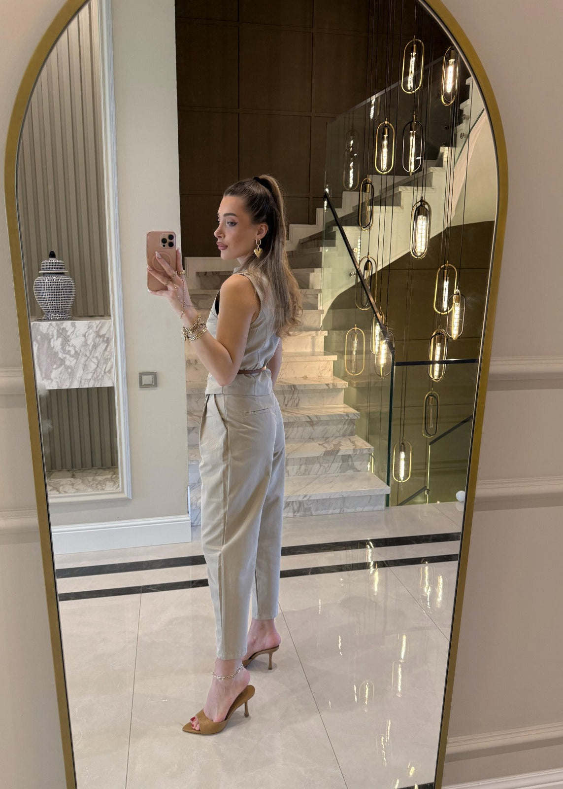 Summer jumpsuit with belt S6