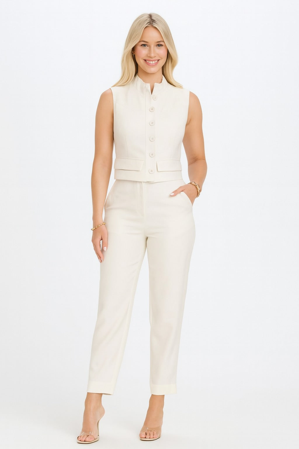 Summer jumpsuit with belt S6