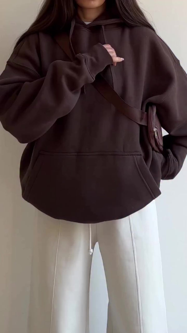 هودي نسائي شتوي بتصميم فريد اوفر سايز H10