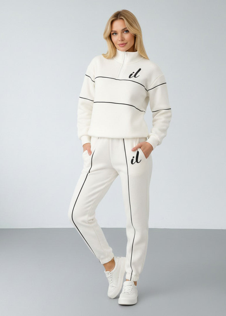 Cotton casual sportswear set (hoodie + pants) T79