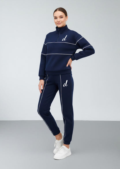 Cotton casual sportswear set (hoodie + pants) T79