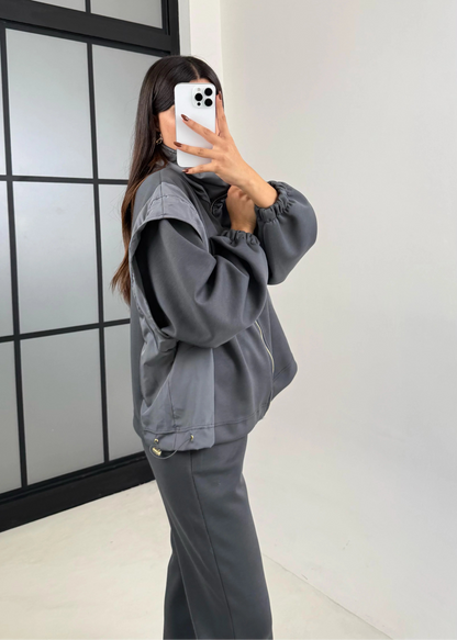 طقم كاجوال رياضي قطن (هودي+بنطلون) T88