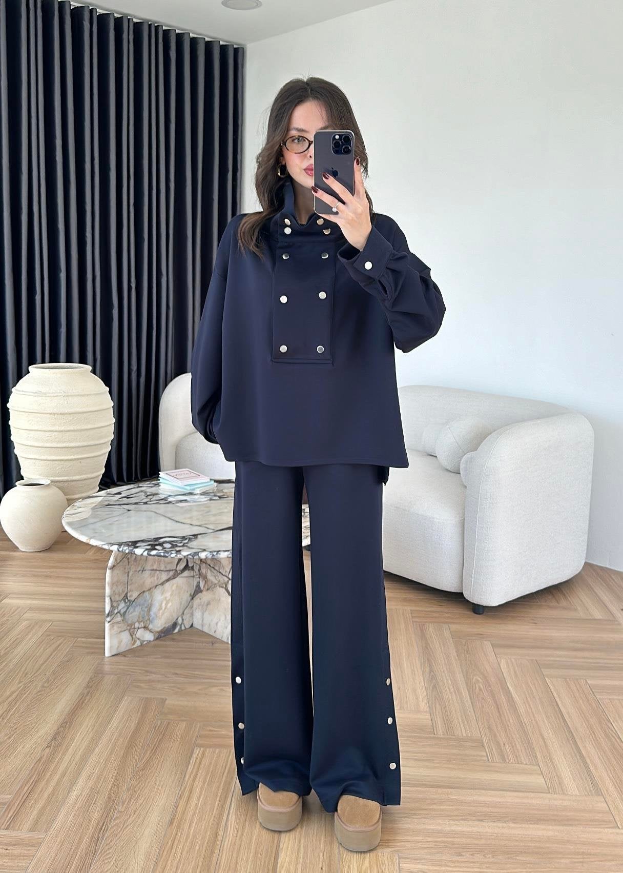 T93 Cotton Casual Sportswear Set (Hoodie + Pants)