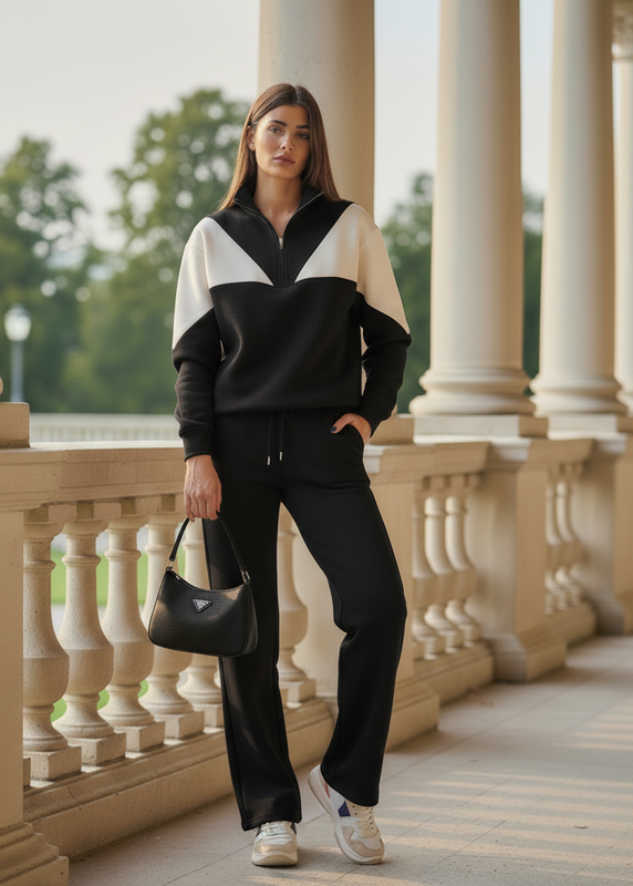 Cotton casual sportswear set (hoodie + pants) T82