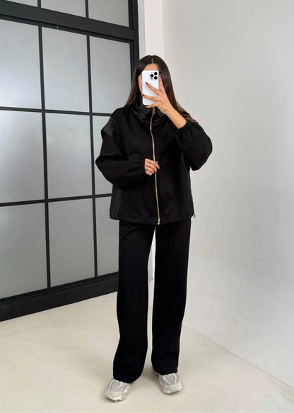 طقم كاجوال رياضي قطن (هودي+بنطلون) T88