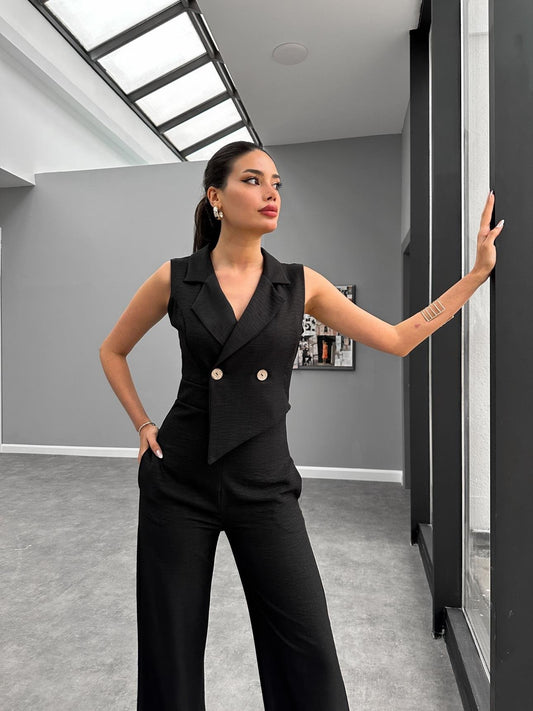 Long dress with polo neck opening D09