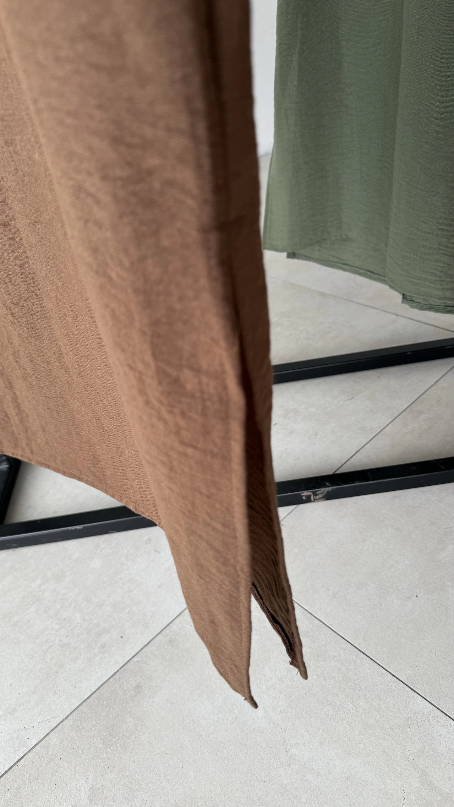 Linen polo neck dress 2024 D10