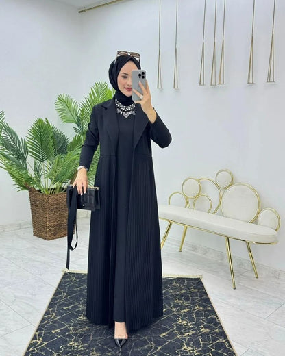 K3 Two Piece Pleated Dress with Distinctive Design