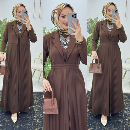 K3 Two Piece Pleated Dress with Distinctive Design