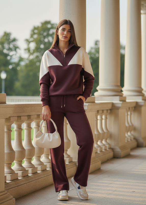 Cotton casual sportswear set (hoodie + pants) T82