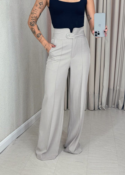 Women's crepe trousers with a unique design B7 