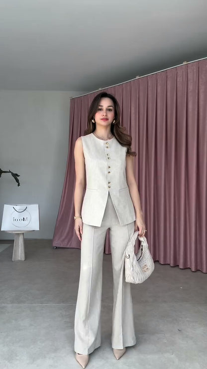 Summer jumpsuit with belt S6