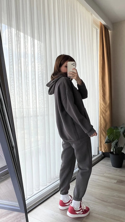 Casual cotton sportswear set (hoodie + pants) T10