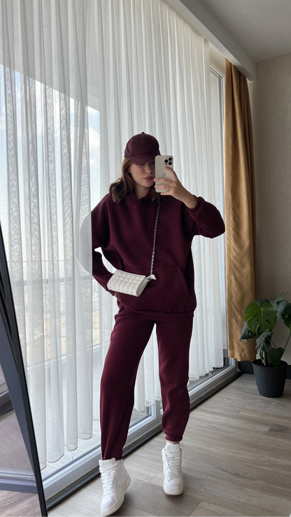 Casual cotton sportswear set (hoodie + pants) T10