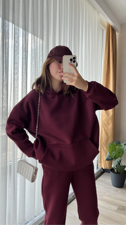 Casual cotton sportswear set (hoodie + pants) T10