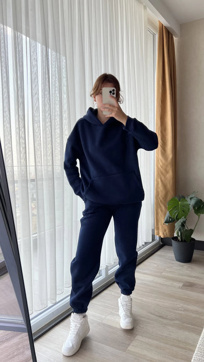 Casual cotton sportswear set (hoodie + pants) T10