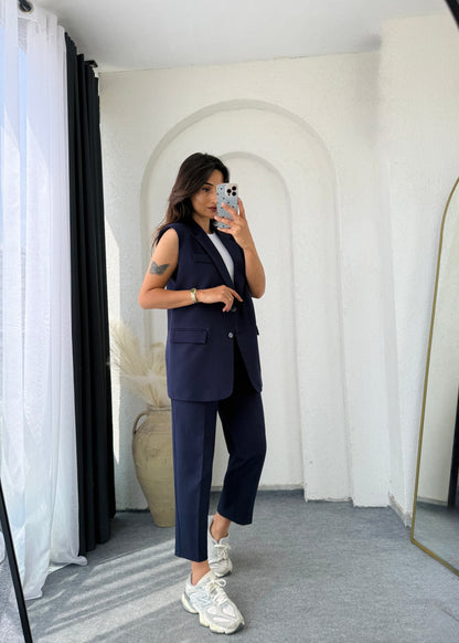 Summer jumpsuit with belt S6