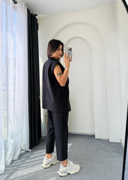 Summer jumpsuit with belt S6