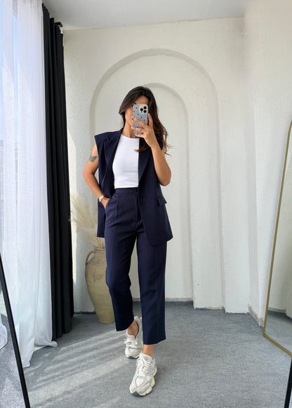 Summer jumpsuit with belt S6