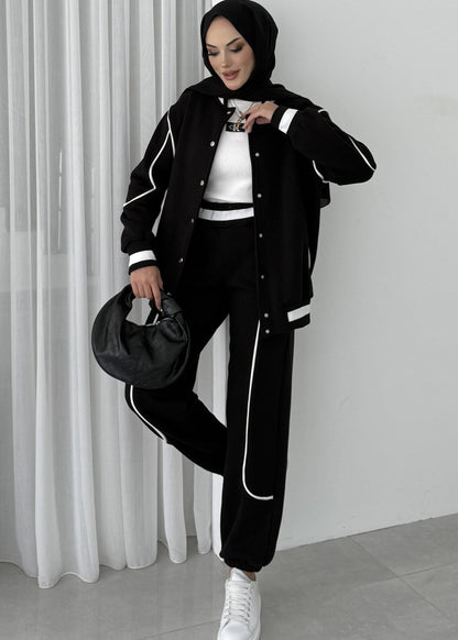 طقم كاجوال رياضي عملي وأنيق بتصميم عصري مناسب للاستخدام اليومي T105