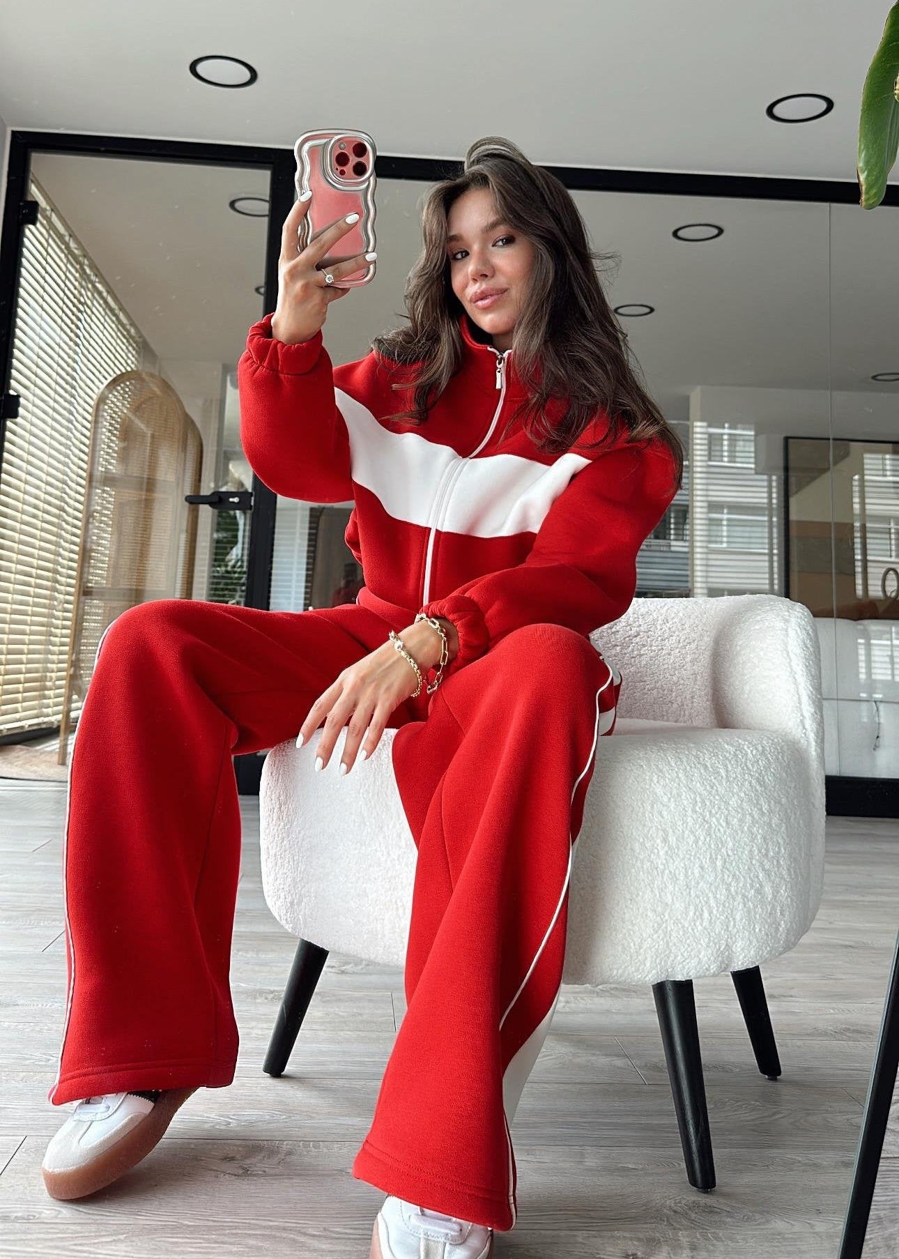 Casual cotton sportswear set (hoodie + pants) T18