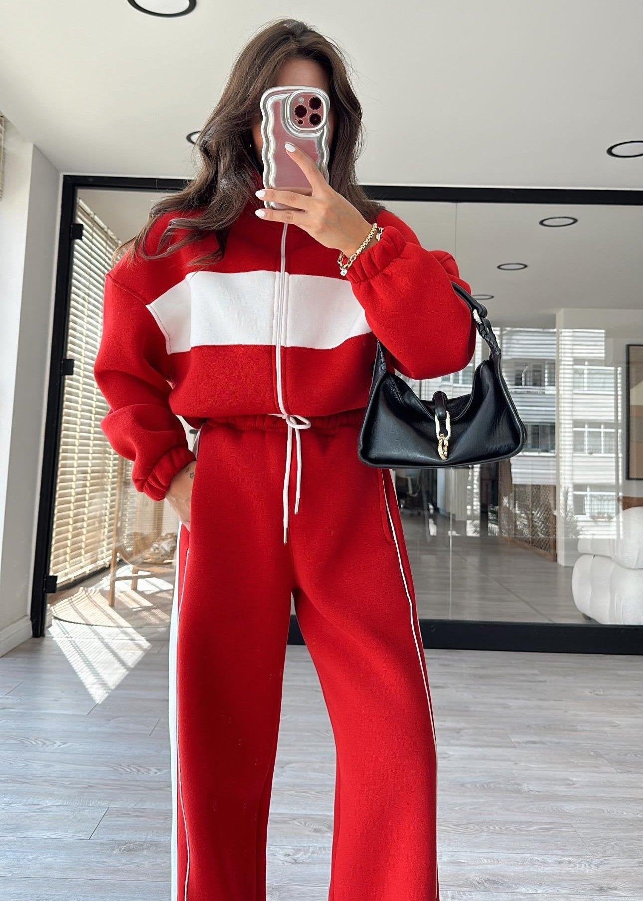 Casual cotton sportswear set (hoodie + pants) T18