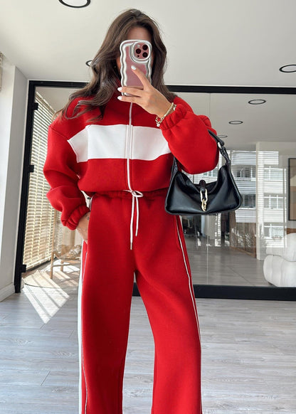 Casual cotton sportswear set (hoodie + pants) T18