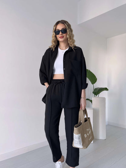 Long dress with polo neck opening D09