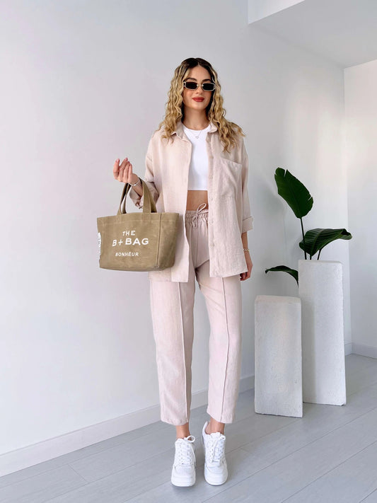 طقم قطعتين ربيعي كتان اسباني M8