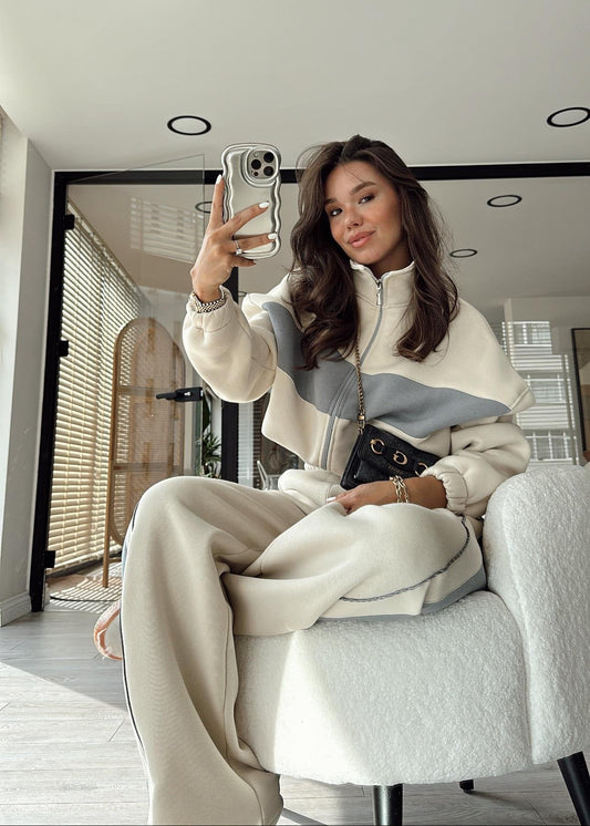 طقم كاجوال رياضي قطن (هودي+بنطلون) T18