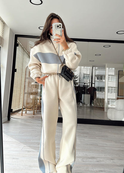 Casual cotton sportswear set (hoodie + pants) T18